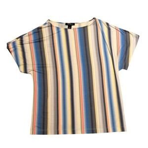 St. John Women's Petite Multi Stripe Short Sleeve Top T-Shirt - P/S